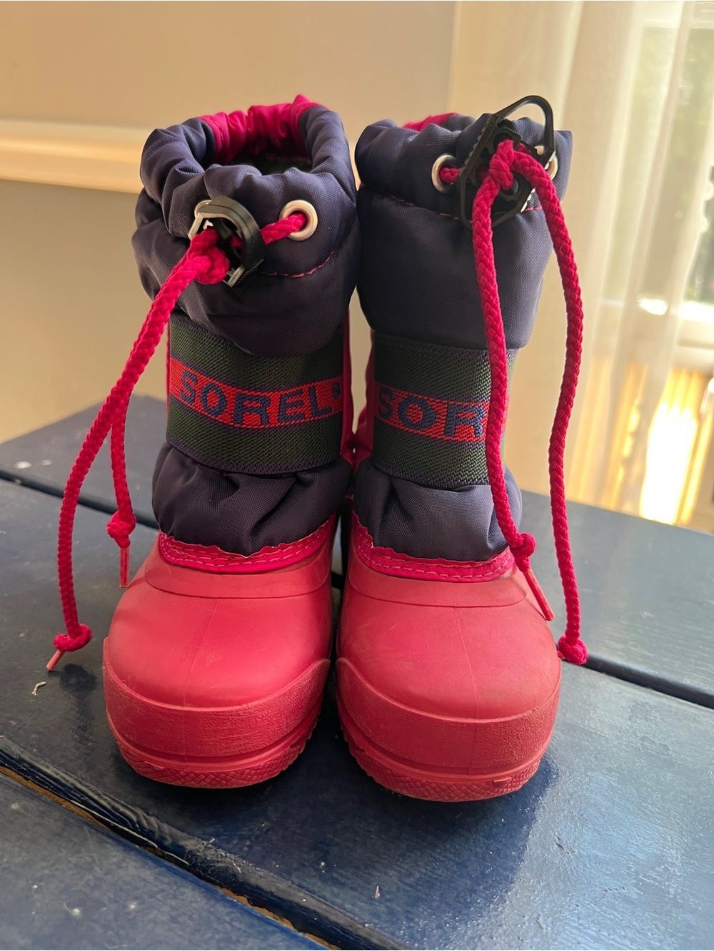 SOREL Kids Size 6 Pink Purple Insulated Waterproof Winter Snow Boots - Picture 2 of 10